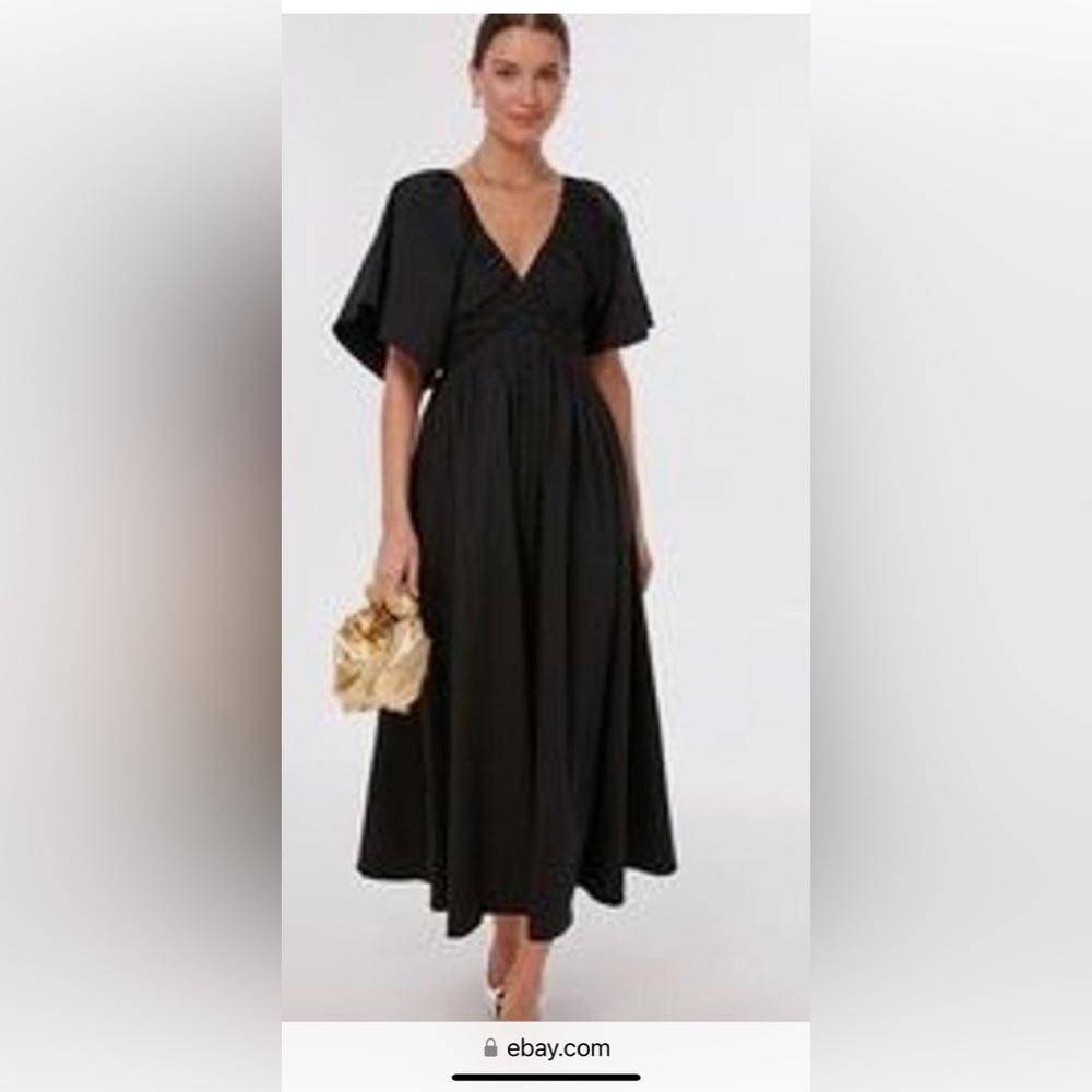 Tuckernuck pomander place XXL black dress with covered buttons